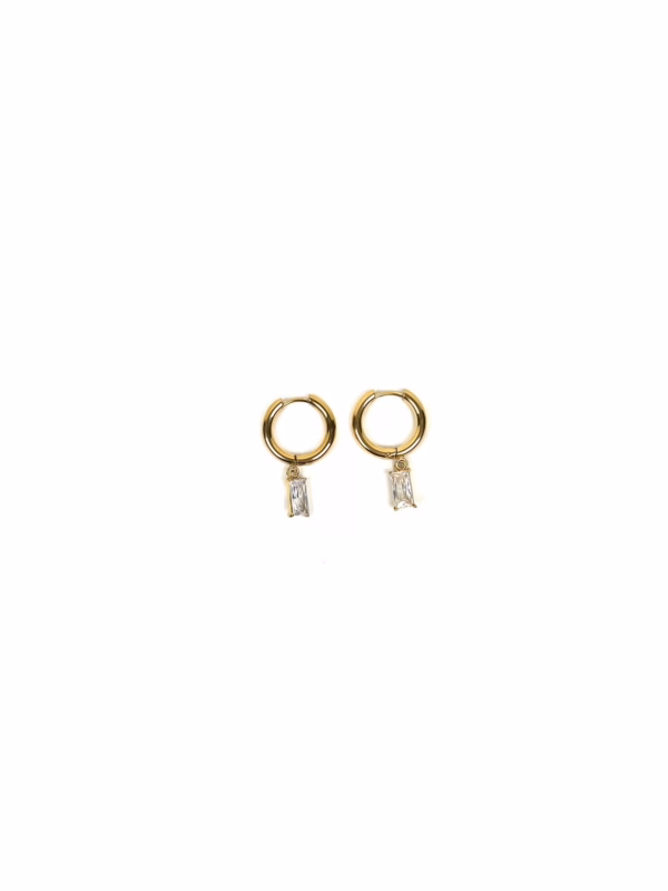 Diamond Pendant Earrings Gold