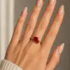 2 Hearts Ring Red