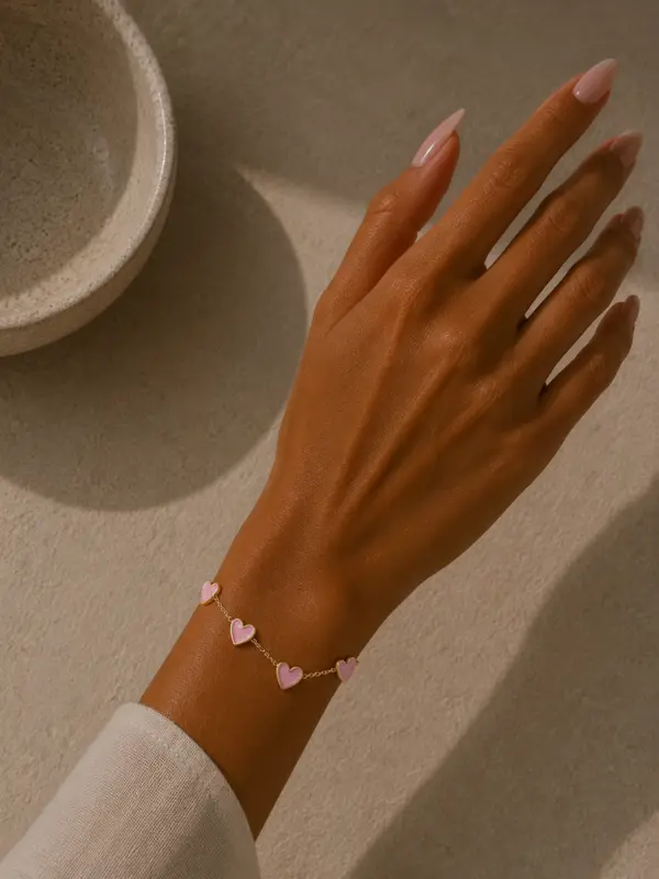 54a1a62f-038d-4c3a-8e6f-d0d3ff2f76ed Pink Hearts Bracelet