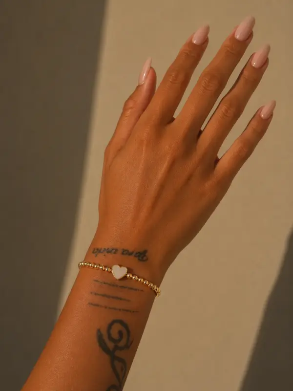 White Heart Bracelet