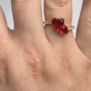 2 Hearts Ring Red