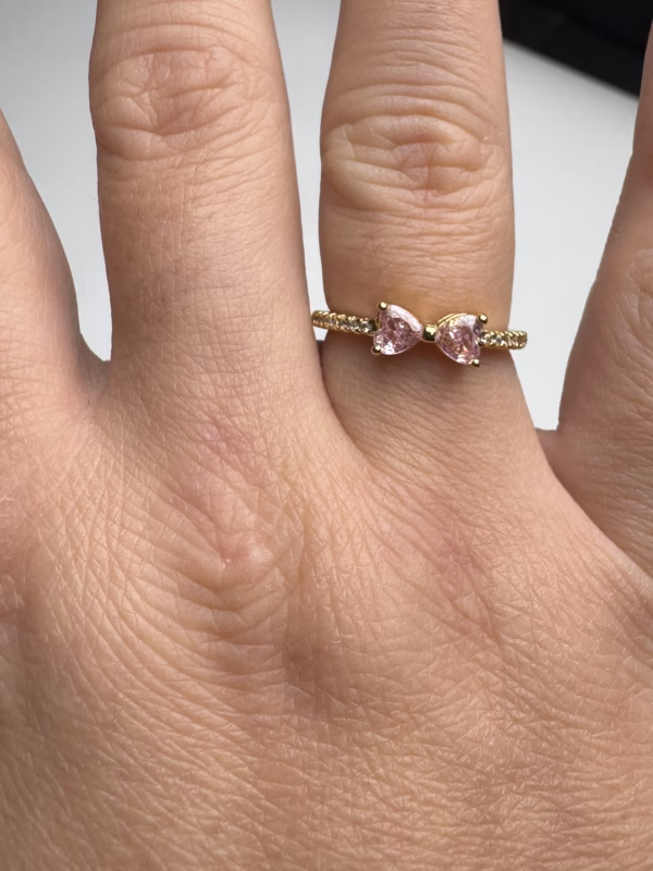 Bow Pink Diamond Ring