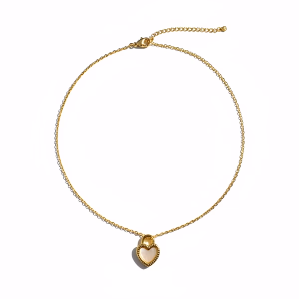 Creme Heart Necklace