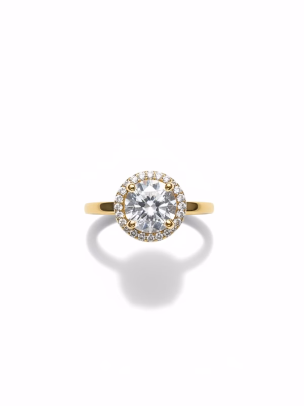 Bague à diamant rond