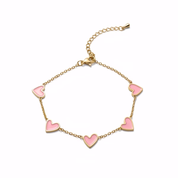 Pink Hearts Bracelet
