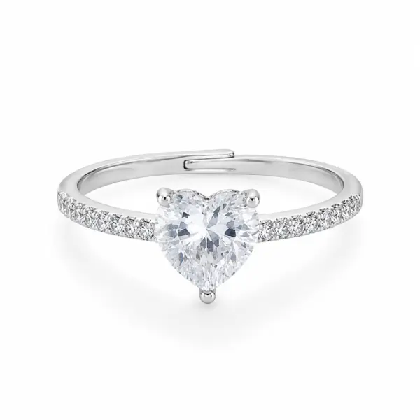 Heart Ring Silver- Aanpasbaar