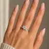 2 Hearts Ring Silver