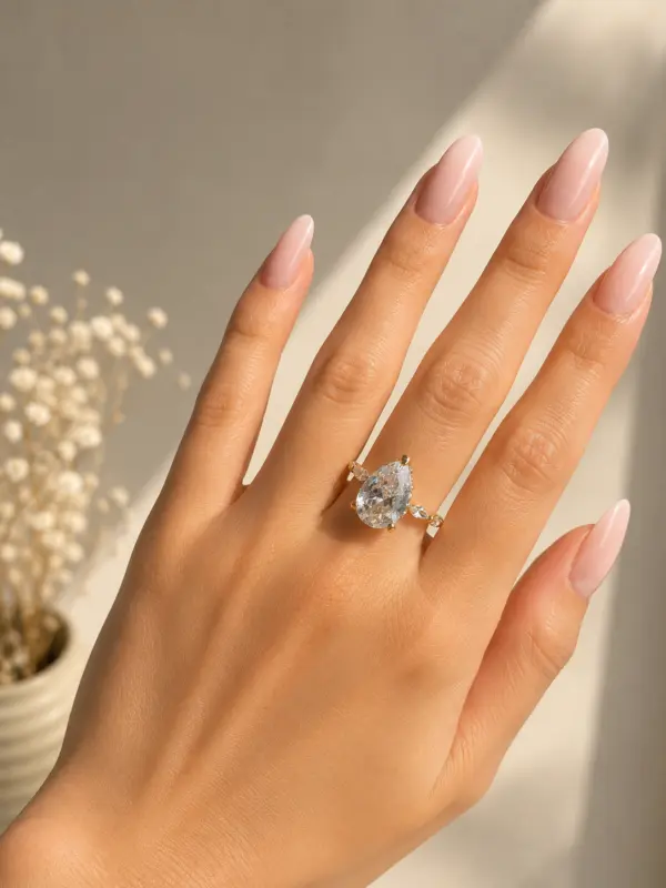 Big Drop Diamond Ring