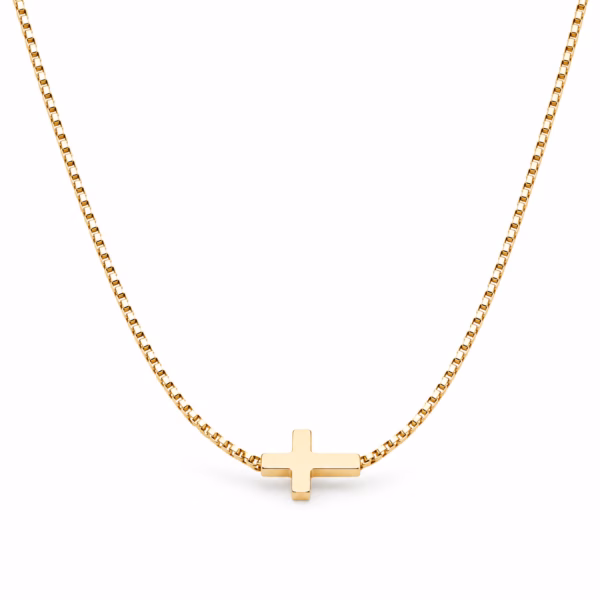 Mary on a Cross Necklace
