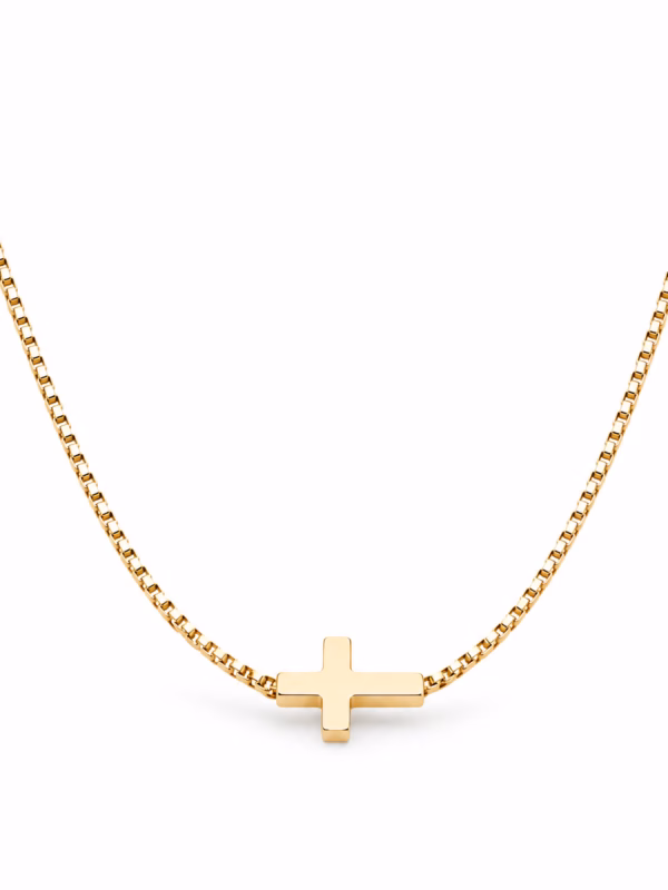 Mary on a Cross Necklace