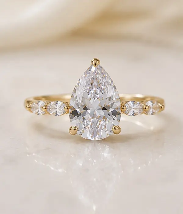 Big Drop Diamond Ring