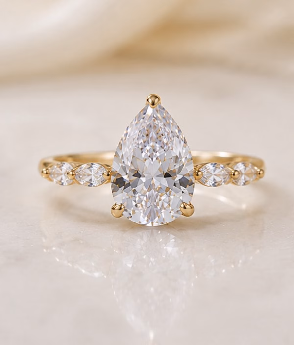 Big Drop Diamond Ring