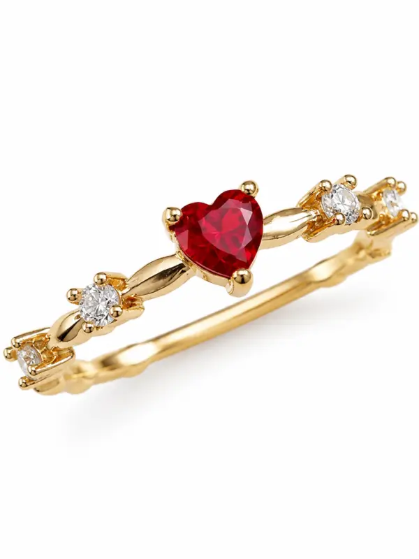 Ruby Heart Ring