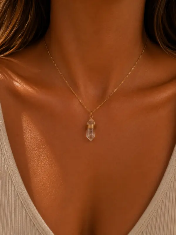 Natural Rock Quartz Ketting
